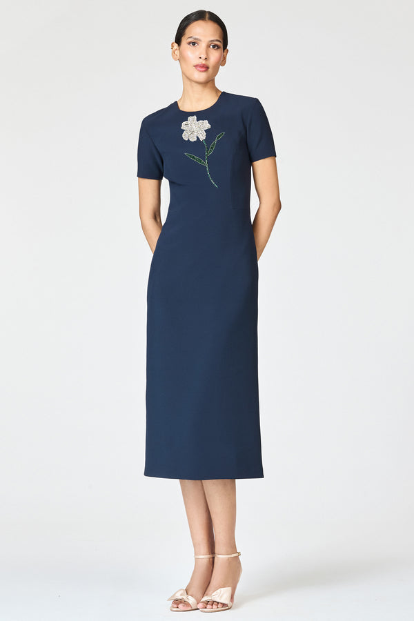 sachin & babi EMBELLISHED TAMARA DRESS - CRYSTAL FLORAL MIDNIGHT