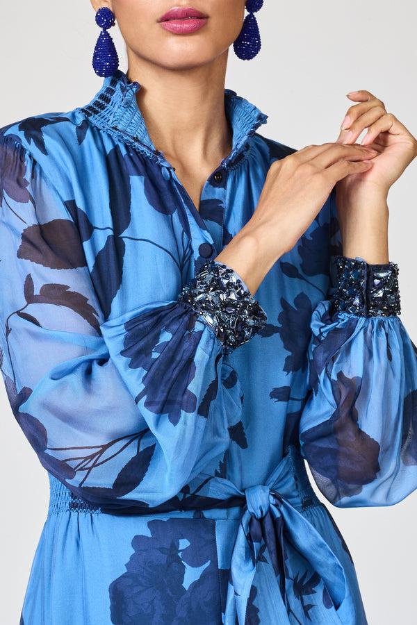 Sachin & Babi EMBROIDERED CASSANDRA GOWN - CELESTIAL BLOOMS