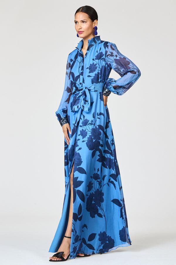 Sachin & Babi EMBROIDERED CASSANDRA GOWN - CELESTIAL BLOOMS