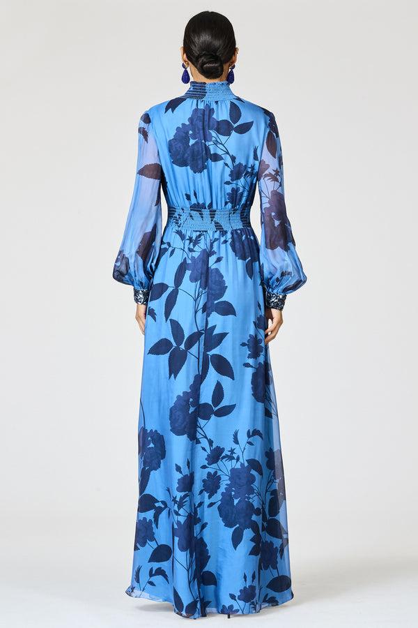 Sachin & Babi EMBROIDERED CASSANDRA GOWN - CELESTIAL BLOOMS