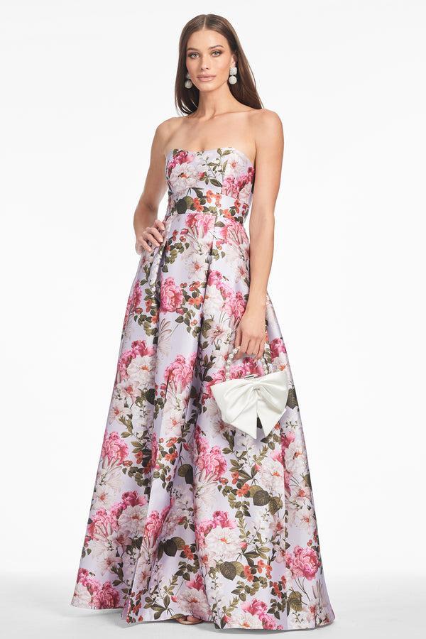 Sachin & Babi GIOVANNA GOWN - PERWINKLE AND PETALS - FINAL SALE