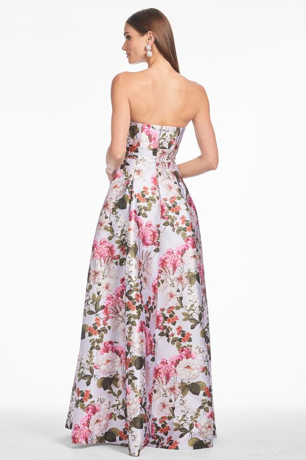 Sachin & Babi GIOVANNA GOWN - PERWINKLE AND PETALS - FINAL SALE