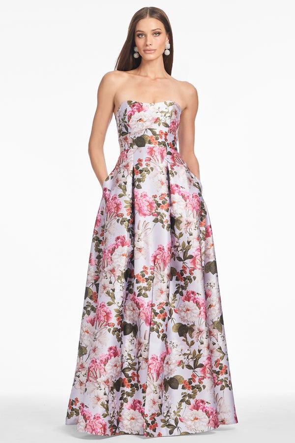 sachin & babi GIOVANNA GOWN - PERWINKLE AND PETALS - FINAL SALE