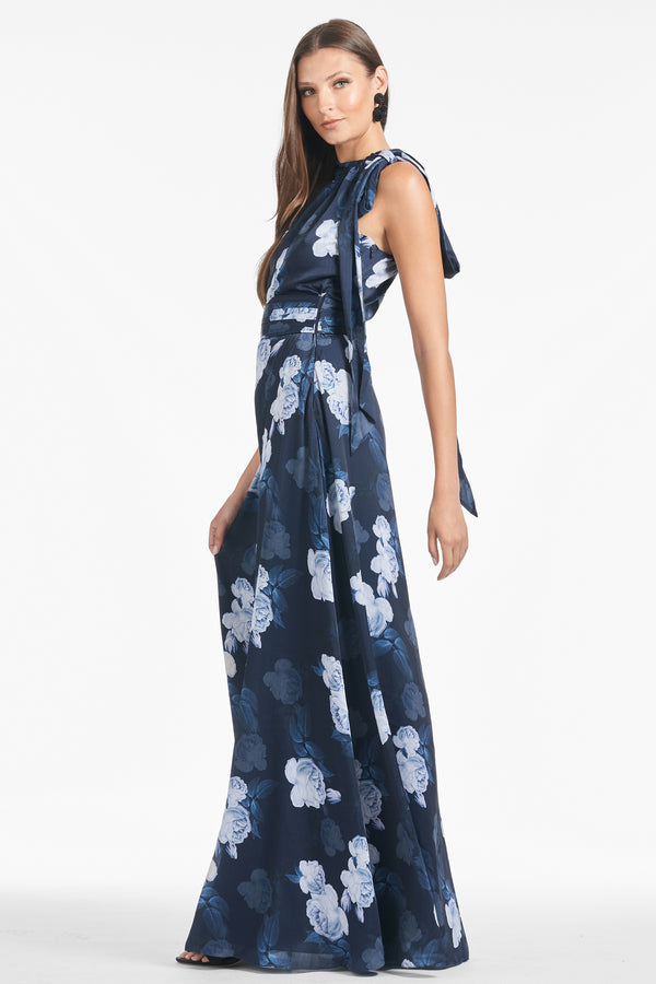Sachin & Babi Kayla Gown - Midnight Glacial Rose - Final Sale