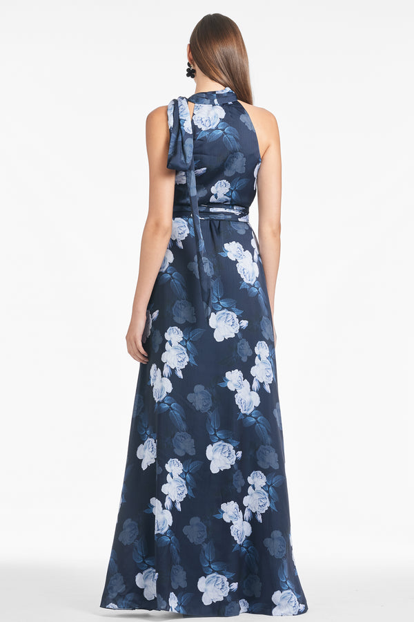 Sachin & Babi Kayla Gown - Midnight Glacial Rose - Final Sale