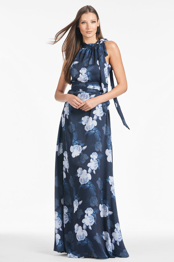sachin & babi Kayla Gown - Midnight Glacial Rose - Final Sale