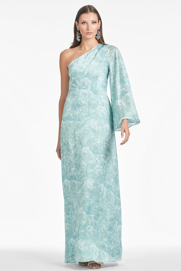 sachin & babi Keely Gown - Sage Painted Floral - Final Sale