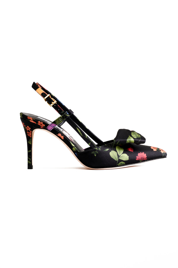 Sachin & Babi Lenox Obi-Bow Slingback - Noir Wildflower