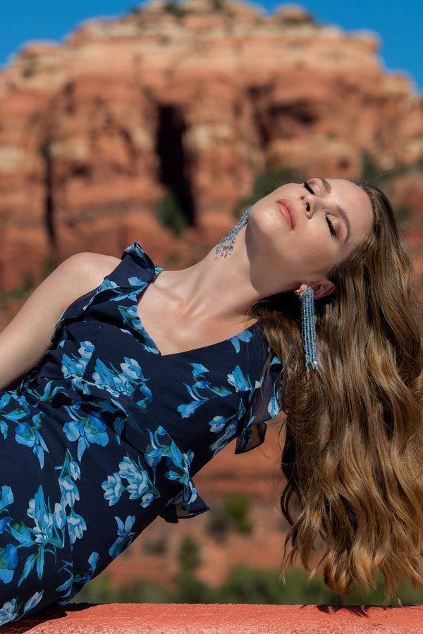 Sachin & Babi MAGDELAINE GOWN - POSEIDON VENETIAN PETAL