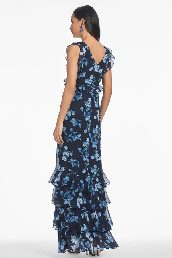 Sachin & Babi MAGDELAINE GOWN - POSEIDON VENETIAN PETAL
