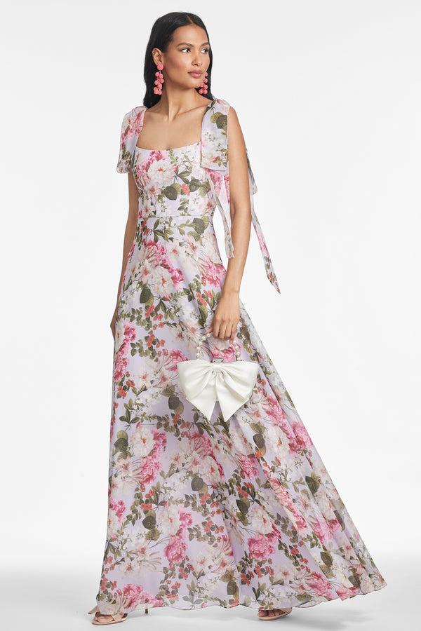 Sachin & Babi PEARL GOWN - PETIT PERIWINKLE AND PETALS - FINAL SALE