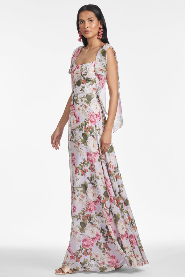 Sachin & Babi PEARL GOWN - PETIT PERIWINKLE AND PETALS - FINAL SALE