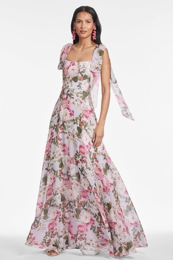 sachin & babi PEARL GOWN - PETIT PERIWINKLE AND PETALS - FINAL SALE