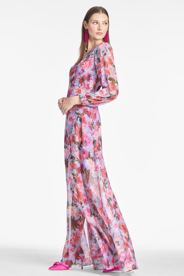 Sachin & Babi PENNY MAXI DRESS - PINK/PERIWINKLE DAHLIA - FINAL SALE