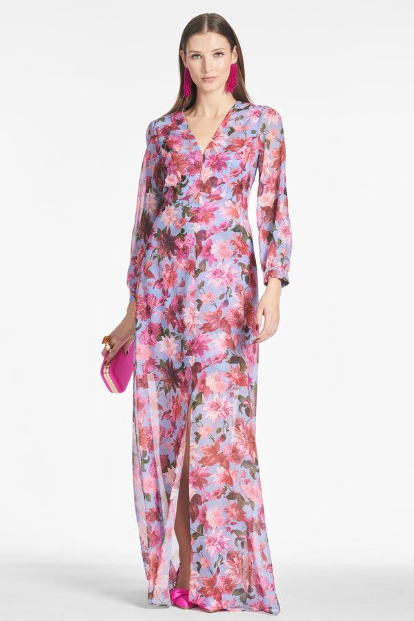 sachin & babi PENNY MAXI DRESS - PINK/PERIWINKLE DAHLIA - FINAL SALE