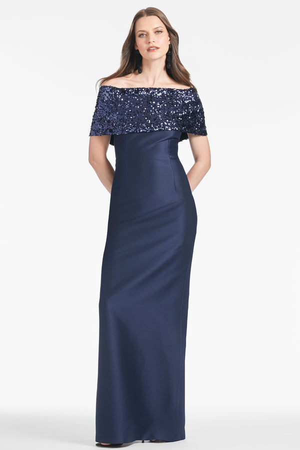 sachin & babi Ada Gown - Poseidon Night Sky - Final Sale