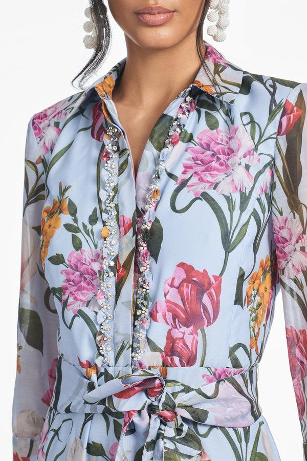 Sachin & Babi ADDISON GOWN - GLACIAL BLUE BLOSSOMS