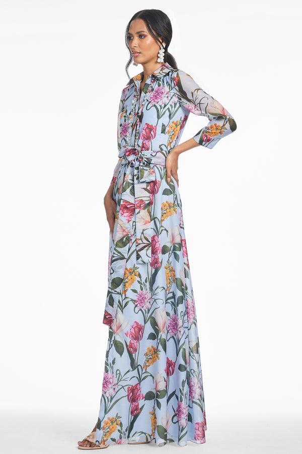 Sachin & Babi ADDISON GOWN - GLACIAL BLUE BLOSSOMS