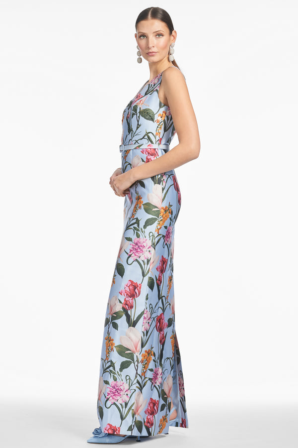 Sachin & Babi ADELLYN GOWN - GLACIAL BLUE BLOSSOMS