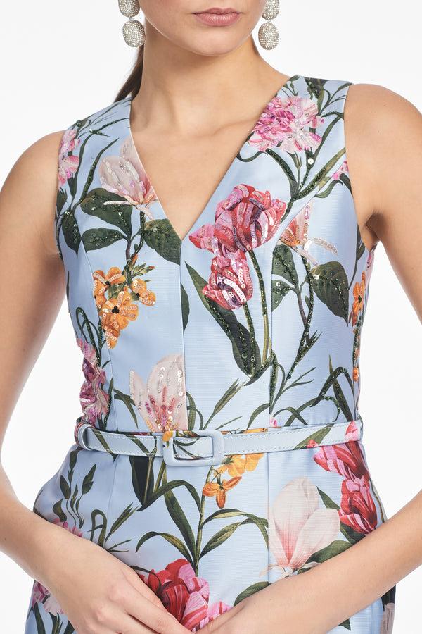 Sachin & Babi ADELLYN GOWN - GLACIAL BLUE BLOSSOMS