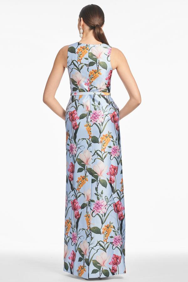 Sachin & Babi ADELLYN GOWN - GLACIAL BLUE BLOSSOMS