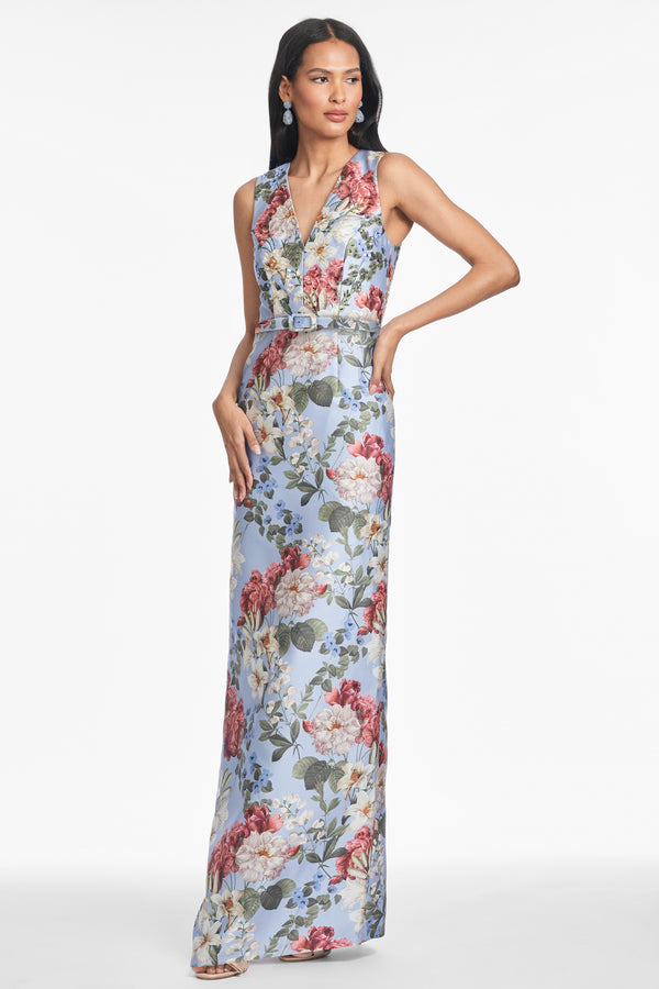 Sachin & Babi ADELLYN GOWN - POWDER BLUE BOUQUET