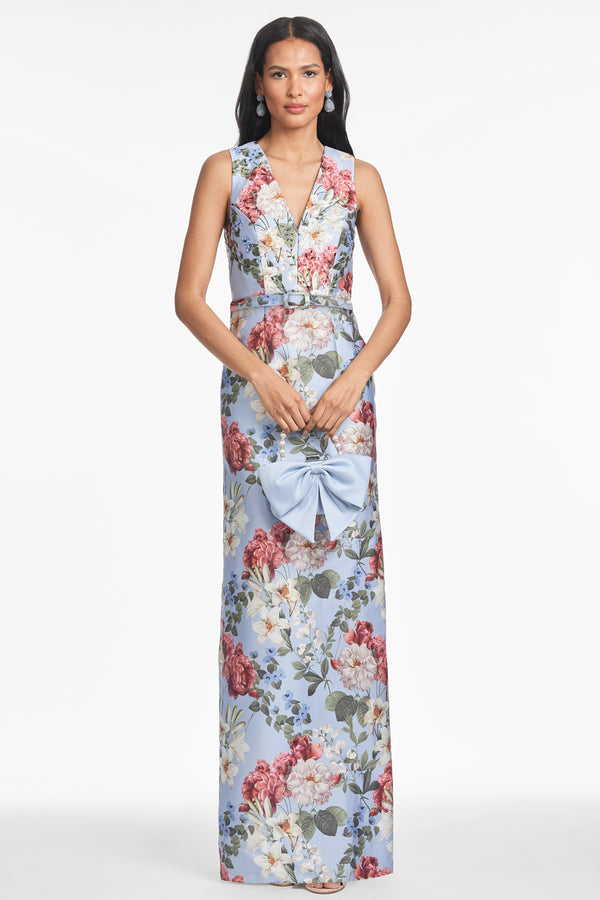 sachin & babi ADELLYN GOWN - POWDER BLUE BOUQUET