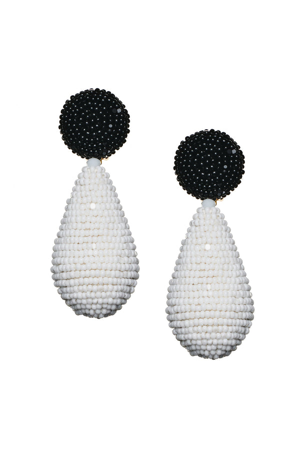 Sachin & Babi ALENA EARRINGS - WHITE/JET
