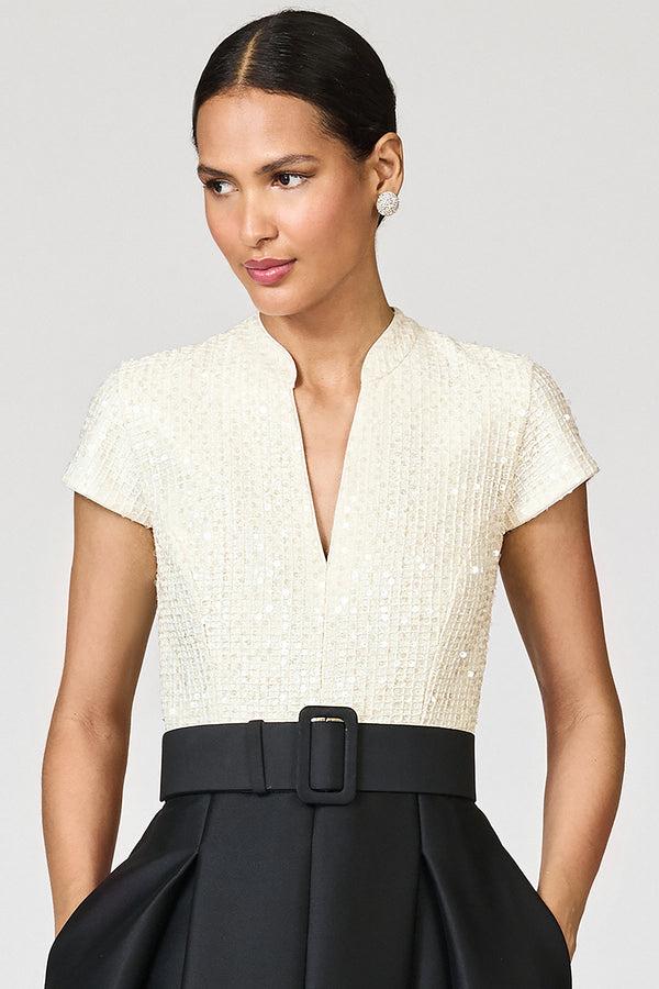 Sachin & Babi ARDEN GOWN - MOONLIGHT/BLACK