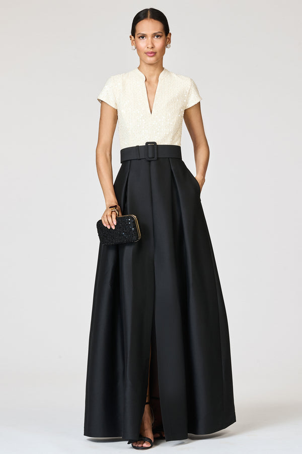 Sachin & Babi ARDEN GOWN - MOONLIGHT/BLACK