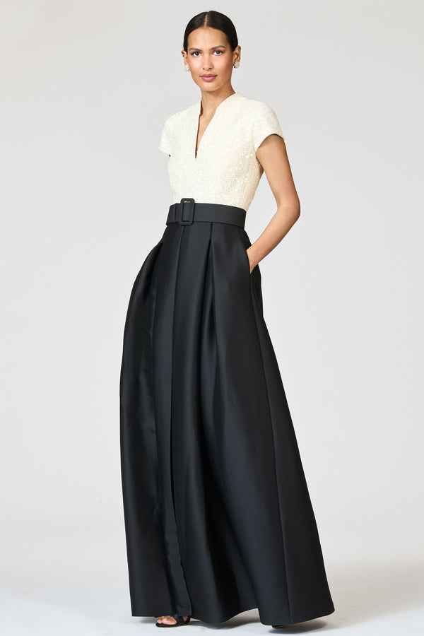 sachin & babi ARDEN GOWN - MOONLIGHT/BLACK