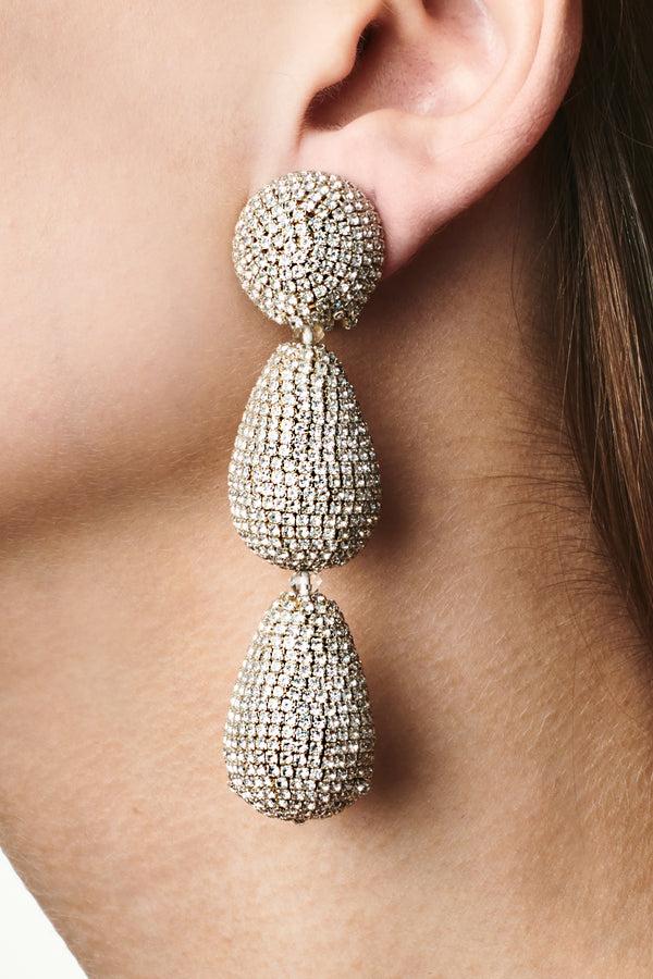 sachin & babi ARIELLE EARRINGS - CLEAR CRYSTALS