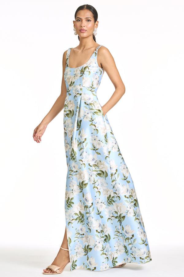 Sachin & Babi AURORA GOWN - SKY CAMELLIA