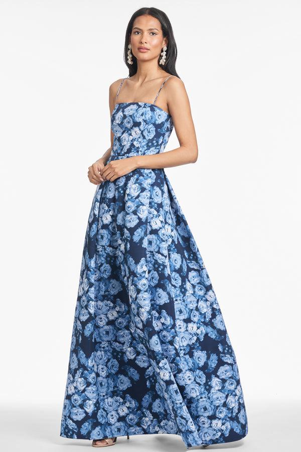 sachin & babi BEAU GOWN - WILD SAPPHIRE ROSES