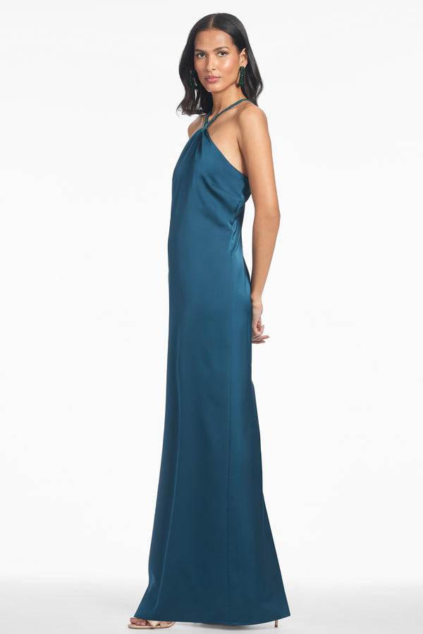 Sachin & Babi Becca Gown - Bottle Green - Final Sale