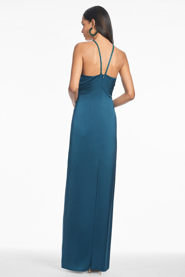 Sachin & Babi Becca Gown - Bottle Green - Final Sale