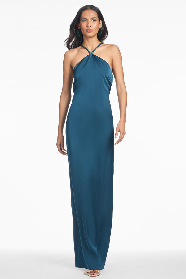 sachin & babi Becca Gown - Bottle Green - Final Sale