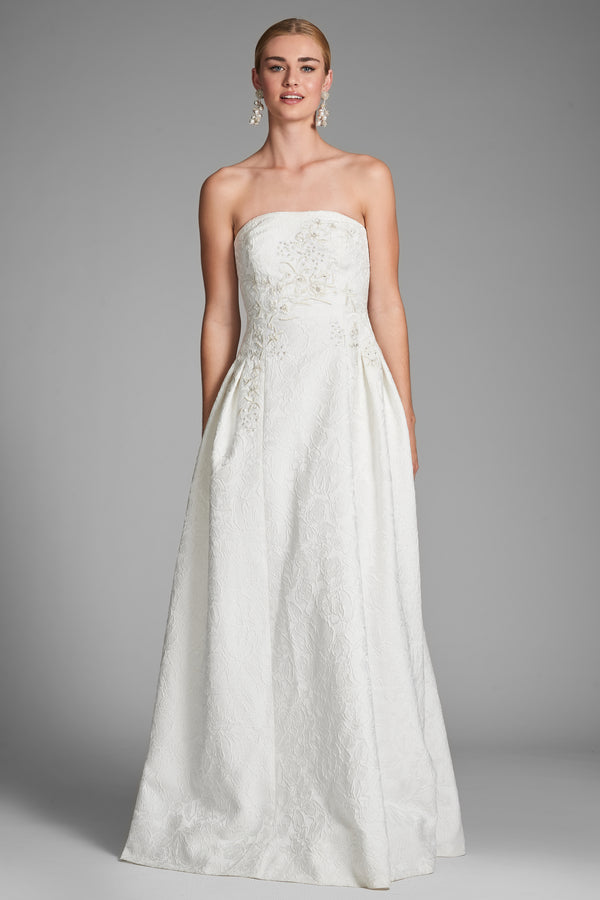 Sachin & Babi Belle Gown - Ivory