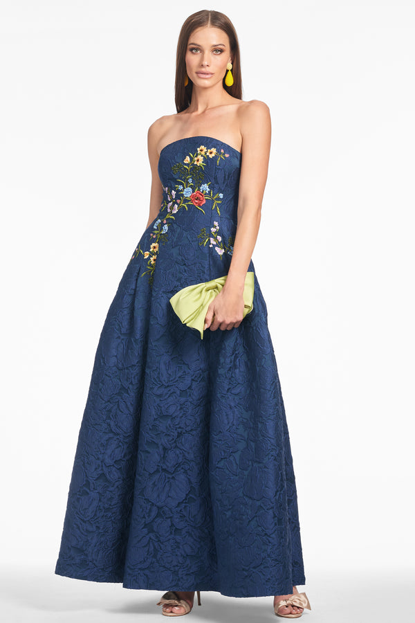 sachin & babi Belle Gown - Midnight