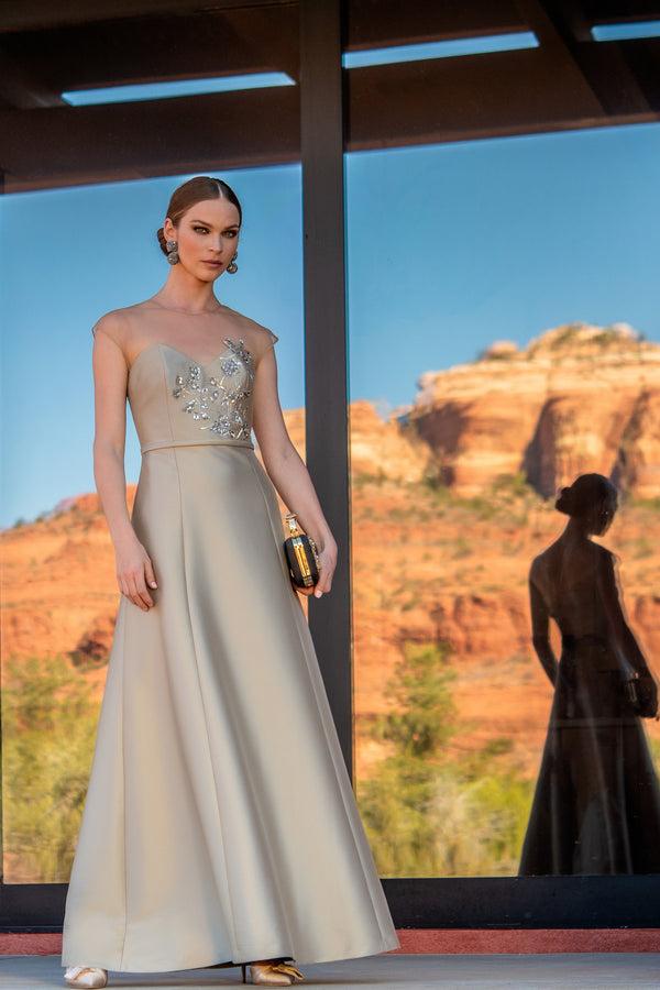 Sachin & Babi BETSY GOWN - PEWTER