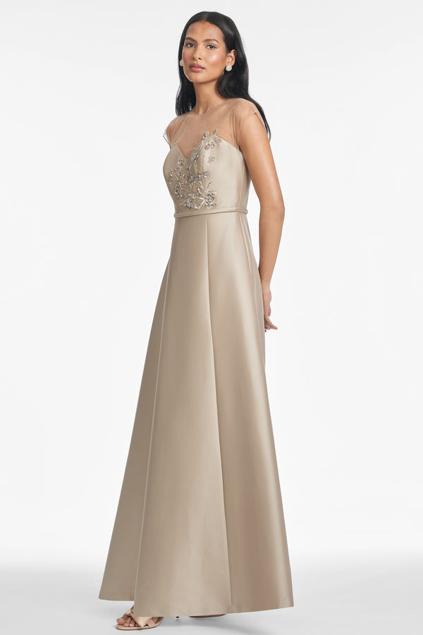 Sachin & Babi BETSY GOWN - PEWTER