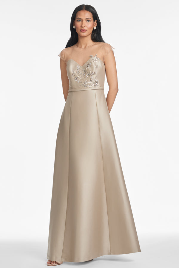 sachin & babi BETSY GOWN - PEWTER