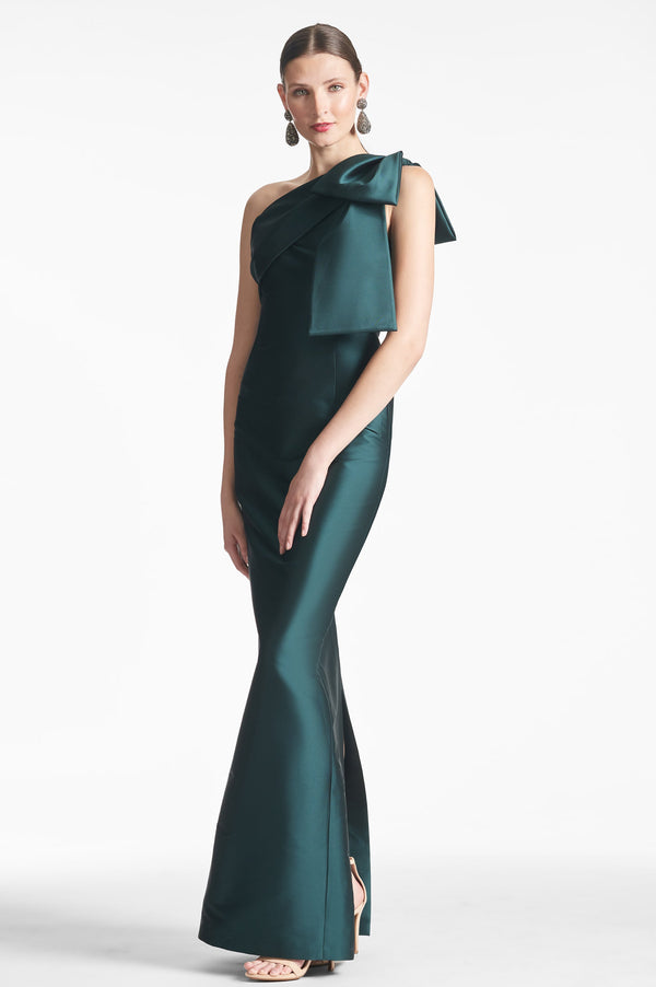 Sachin & Babi Bonnie Gown - Forest Green