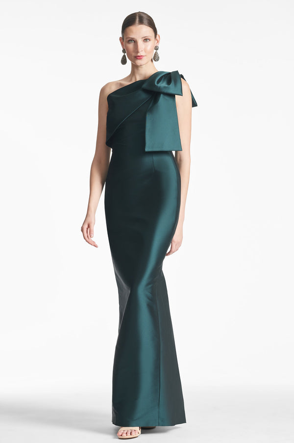Sachin & Babi Bonnie Gown - Forest Green