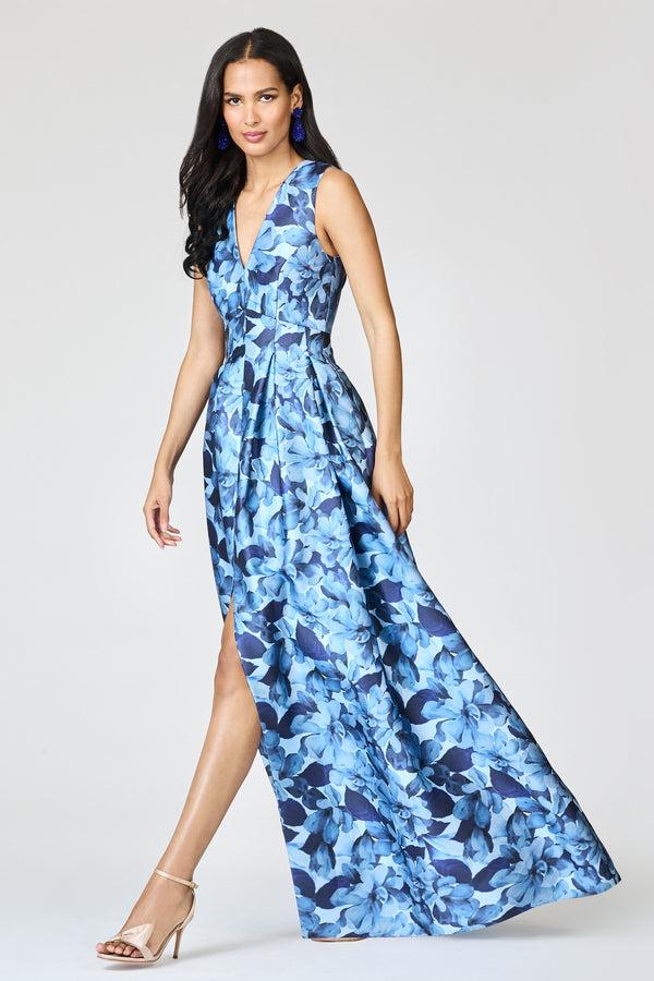 sachin & babi BROOKE GOWN - FROSTED MAGNOLIAS