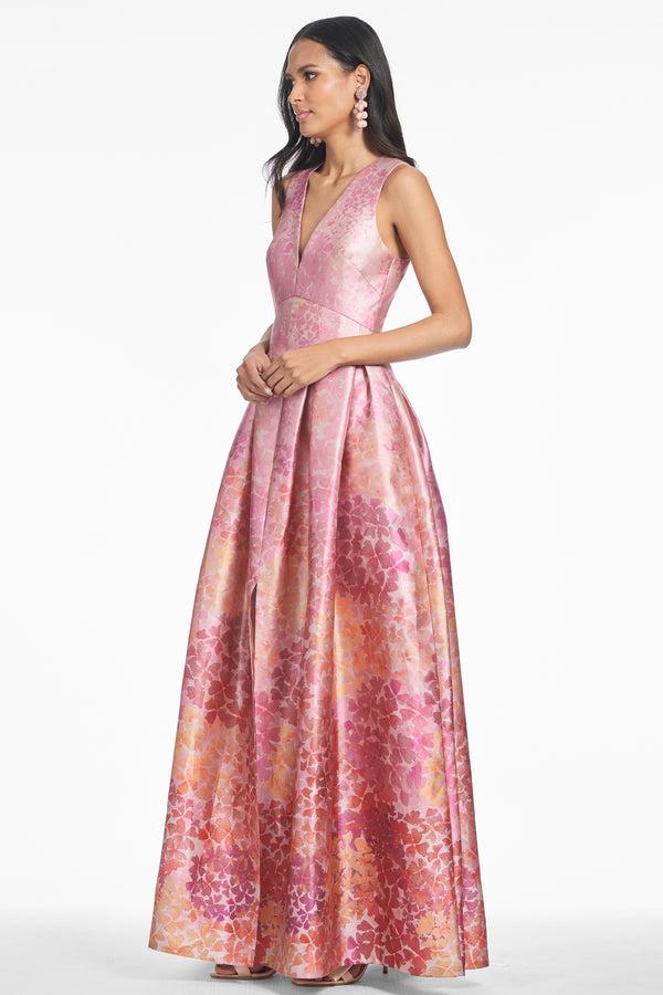Sachin & Babi Brooke Gown - Light Sunset Hydrangea
