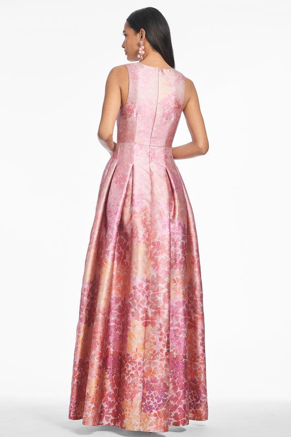 Sachin & Babi Brooke Gown - Light Sunset Hydrangea