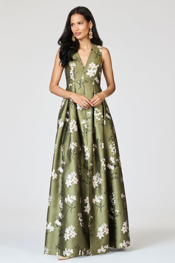 sachin & babi BROOKE GOWN - MOSS FORMOSA