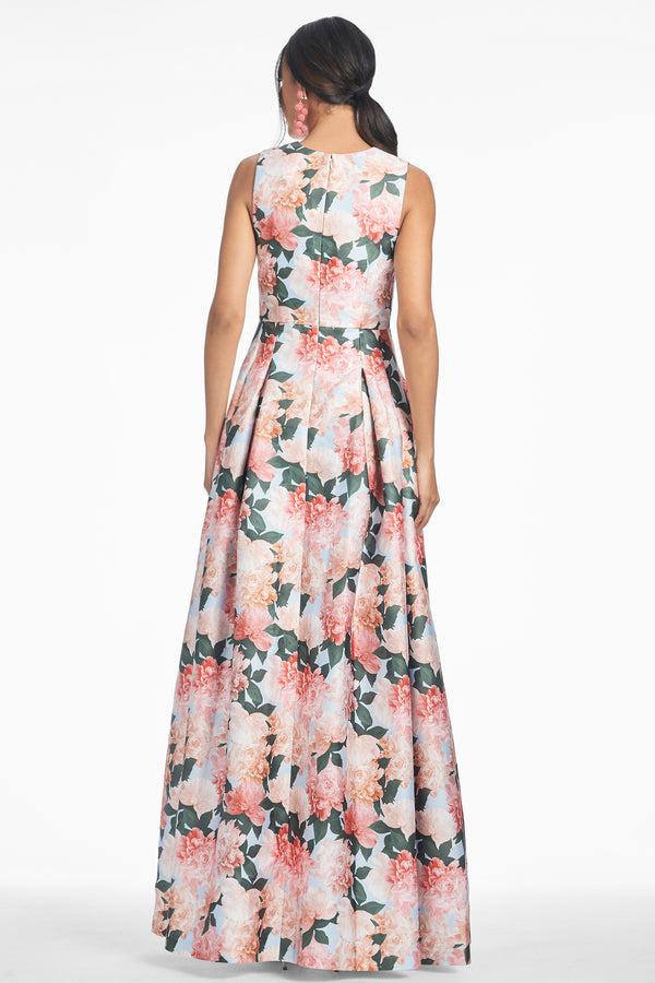 Sachin & Babi BROOKE GOWN - PEACH PEONIES