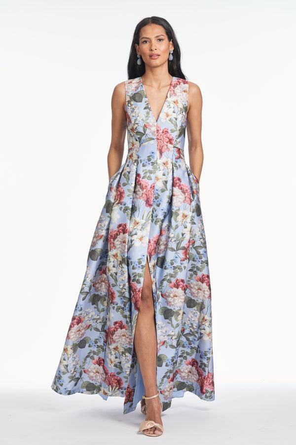 Sachin & Babi BROOKE GOWN - POWDER BLUE BOUQUET